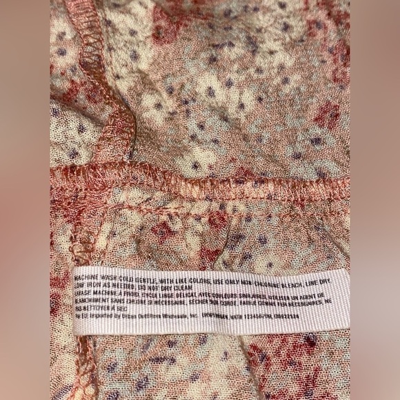 Free People All My Love Pink Multi Floral Print Wrap Slip Dress Sz XS NWT Boho - Picture 6 of 10